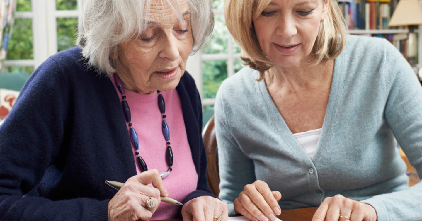 people helping to care for a loved one with alzheimer's