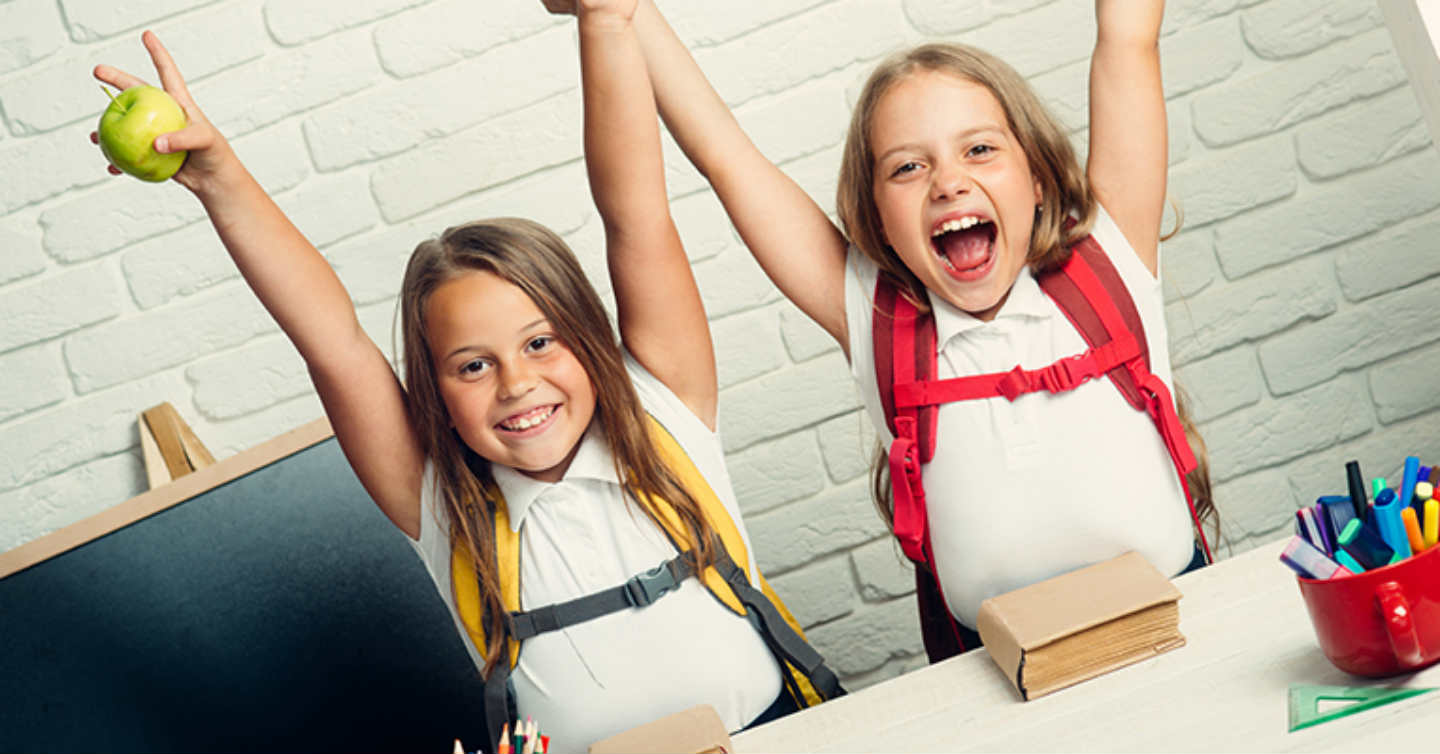 kids excited for back to school