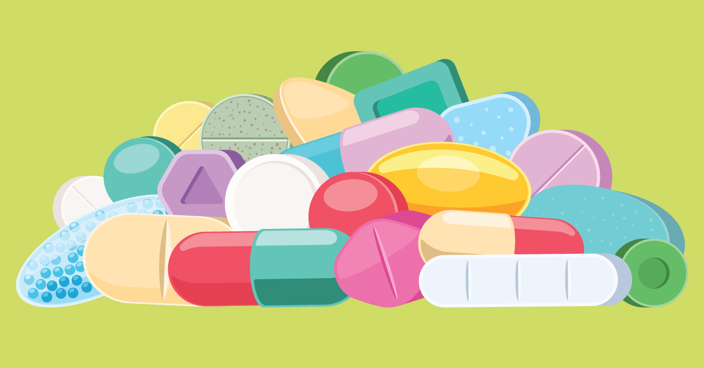 a collection of pills graphic