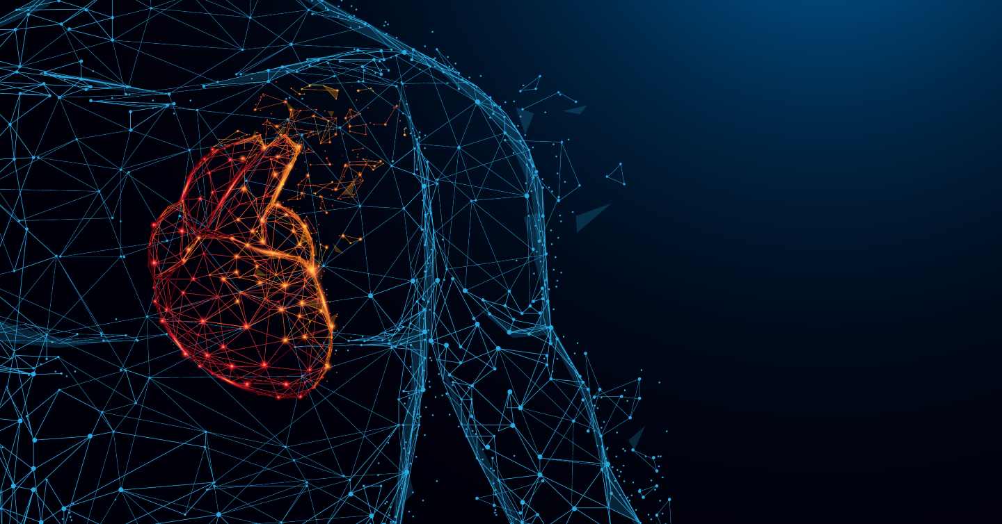 wireframe graphic of a person and their heart