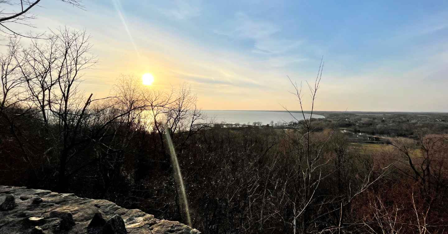 high cliff state park seen from lookout