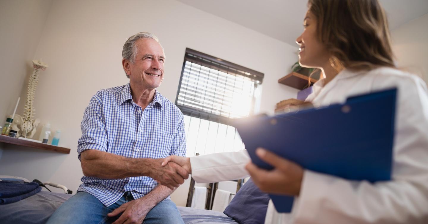 person getting medical consultation and knowing their health