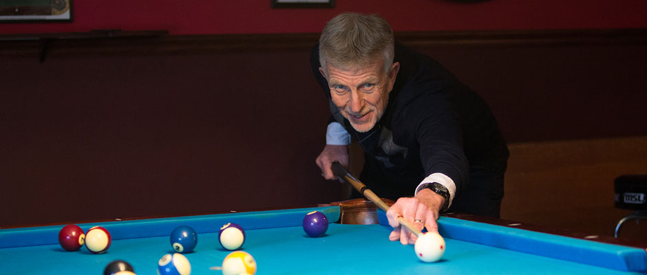 Ray playing pool