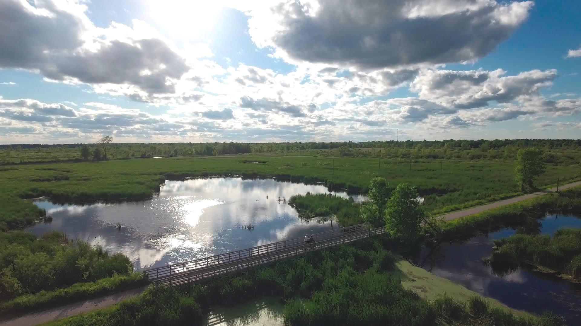 arial view - biking